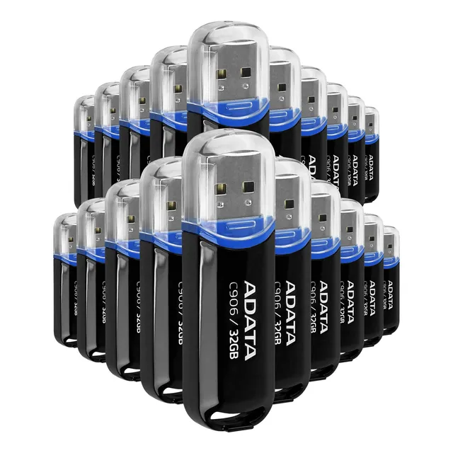 Kit 20 Memorias Adata C906 Usb 32gb 2.0 Negro Ac906-32g-rbk