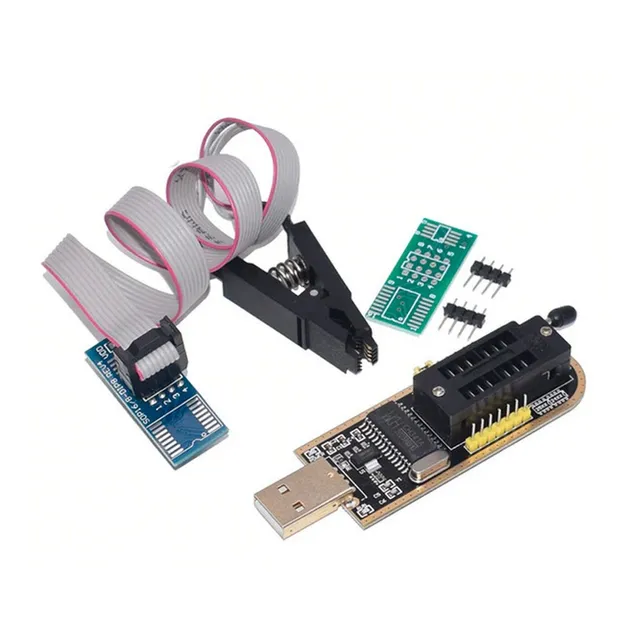Set Programador Usb Ch341a Soic8 Sop8 Flash Eeprom Bios