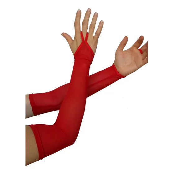 Mitones Largos Tul Guantes Sin Dedos Manga Fiesta Moda