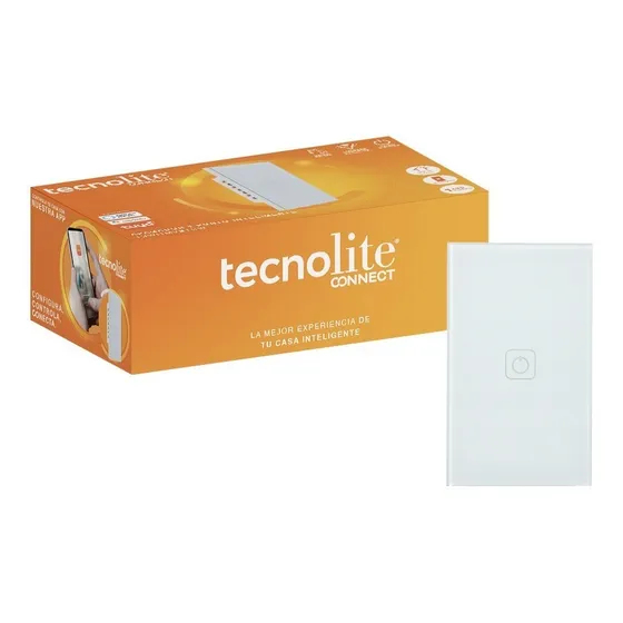 Interruptor Inteligente Wifi I Botón Táctil Tecnolite Azul