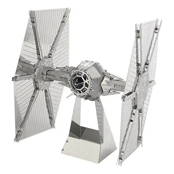 Rompecabezas 3d Metálico Tie Fighte Starwars Piezas Plateado