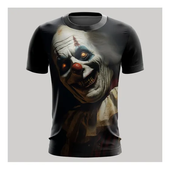 Camiseta Camisa Halloween Palhaço Macabro Terror 03
