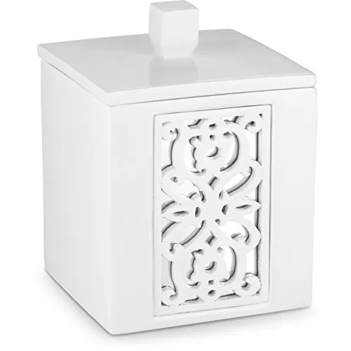 Dwellza Mirror Janette Q Tip Holder (3.6 X 3.6  4.85 ) - Fra