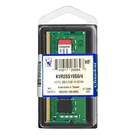 Memoria Ram Notebook 4gb 2666 Mhz Ddr4 Sodimm Kingston