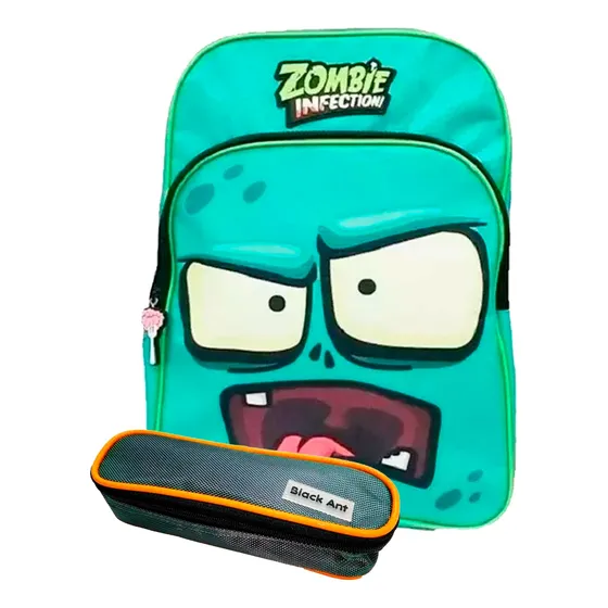 Mochila Escolar Nene Varon Zombie Infection C/ Cartuchera