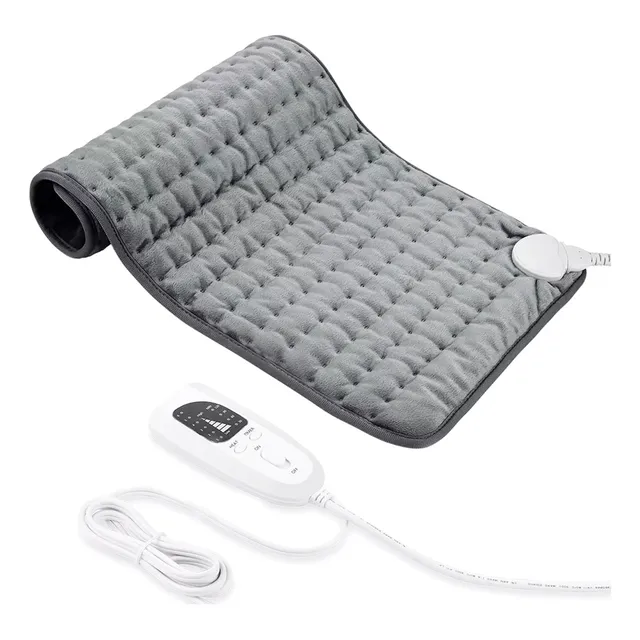 Almohadilla Cojín Térmica Eléctrica Temperatura Color Gris FOFODIO® Cojin Electrico Terapia De Calor Dolor Muscular Fisioterapia Con 6 Temperaturas Control Digital Manta Eléctrica 60*30cm
