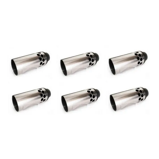 Kit 6 Bicos Geiser Aço Inox 38mm P/ Chafaris Lagos, Espelho
