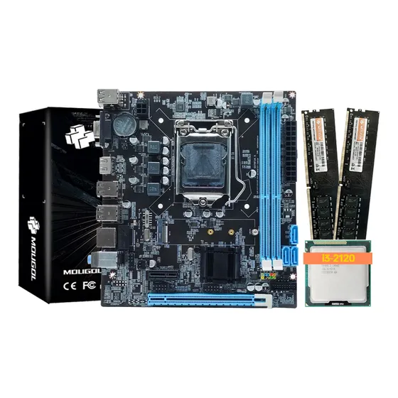 Kit De Placa Madre Mougol H61, Cpu Intel I3-2120 Y 16 Gb De RAM