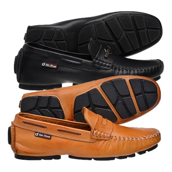 Kit 02 Pares De Drive Masculino De Couro - Ref- Drive W- Pr