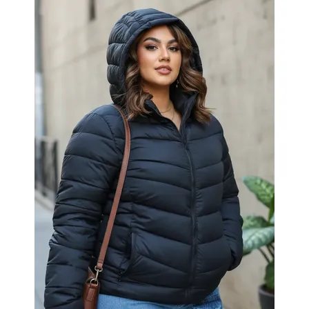 Jaqueta Feminina Puffer Frio Impermeável Bobojaco G Ao Xgg
