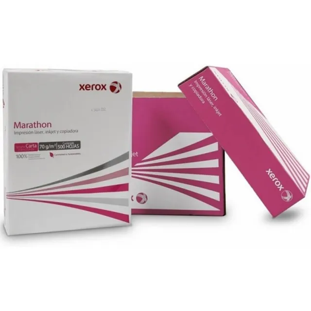 Hojas T/carta Pony Xerox Marathon 5 Paquetes 2500 Hojas Color Blanco