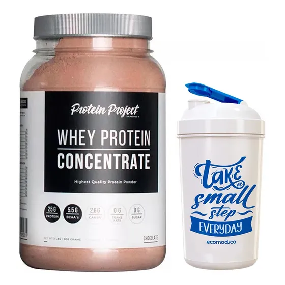 Concentrate Protein Project 2 Lb + Vaso Masa Muscular Sabor Chocolate