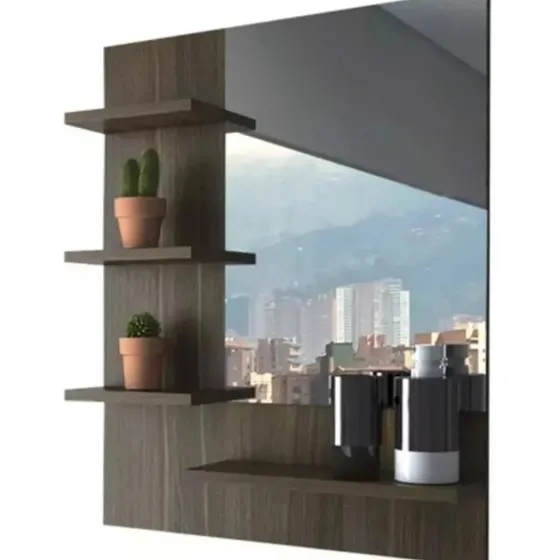 Repisa Mueble Baño Espejo Decorativo Sala Recibo Minimalista