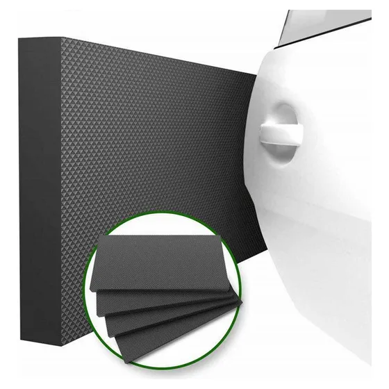 4 Protectores De Espuma Goma Eva Autoadhesiva Gadnic Garaje Color Negro