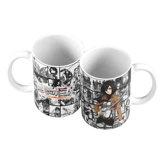 Taza Mug 11oz Anime Shingeki No Kyojin Ataque Titanes Mikasa