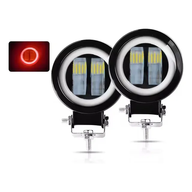 Par Faros Ojos De Ángel 4'' Faro Niebla    Led Foco De Moto
