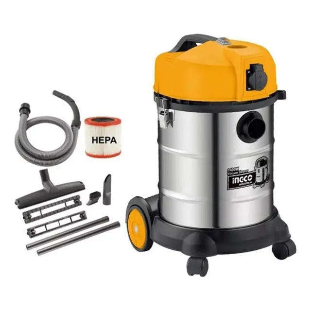 Aspiradora 30 Litros 1400w Industrial Ingco Polvo Vc14301