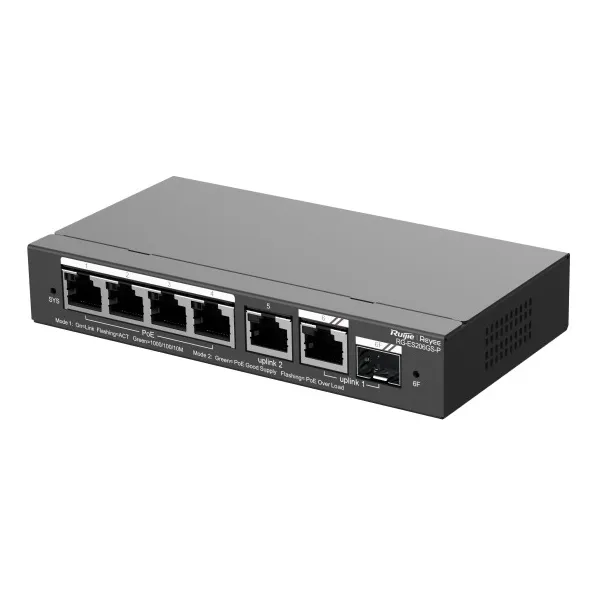 Switch Administrable 8.93 Mpps Combo Sfp Rg-es206gs-p Ruijie