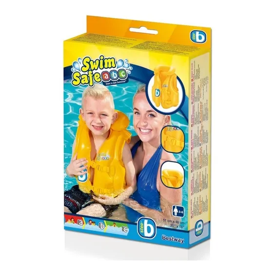 Chaleco Salvavidas Inflable Bestway Niños - 3-6 Años Amarillo