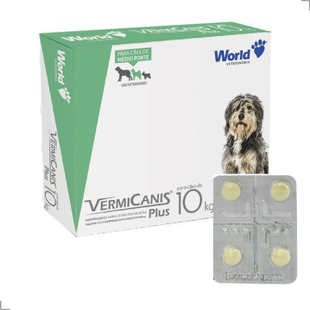 Vermifugo Para Caes Pinscher Vermicanis 10-30kg 4cp Vermifugo Para Caes Pinscher Vermicanis 10-30kg 4cp