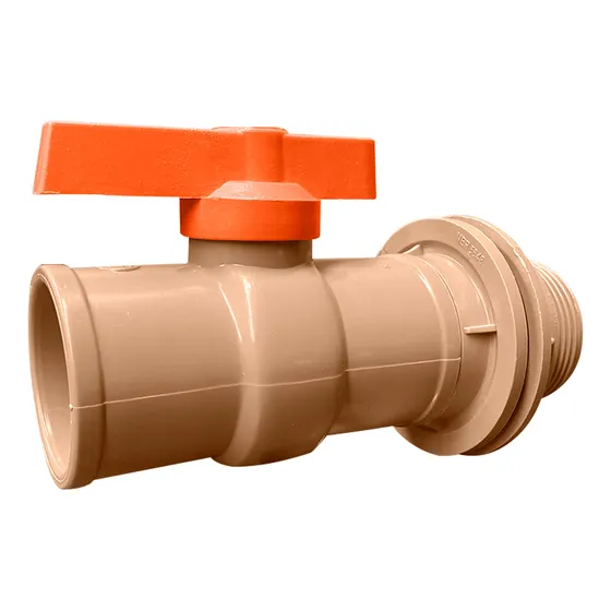 Registro De Esfera Soldavel Com Adaptador Flange 50mm 1.1/2