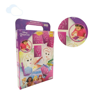 Marcadores Aerografos Blowpen Stencil Princesas Disney Marcadores Aerografos Blowpen Stencil Princesas Disney
