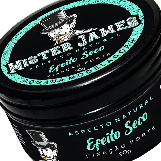 Pomada Para Cabelo Masculino Efeito Seco Matte Mister James