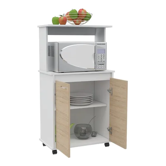 Mueble De Cocina Kitchen 36 Rta Blanco + Rovere