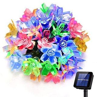 Guirnaldas Luces Led De Energia Solar De Flor 10m 80 Led 028 Guirnaldas Luces Led De Energia Solar De Flor 10m 80 Led 028