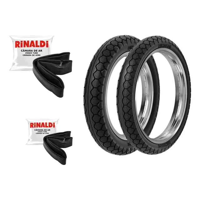 Cubierta Y Cámara Yumbo Eco 70/50  275-17 Y 250-17 Rinaldi