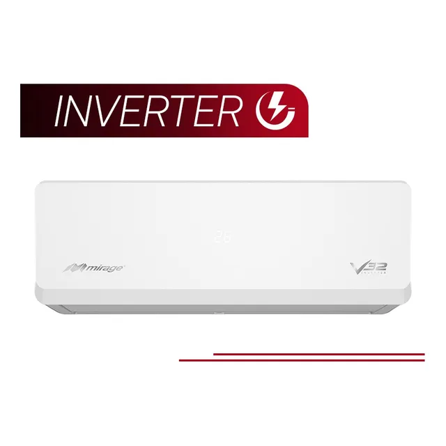 Minisplit Inverter V32 220v Mirage Evc121d 1 Tonelada 12000 Btu R32 Color Blanco