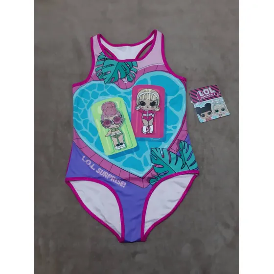 Traje De Baño Para Niñas Lol Talla L (10 - 12) 