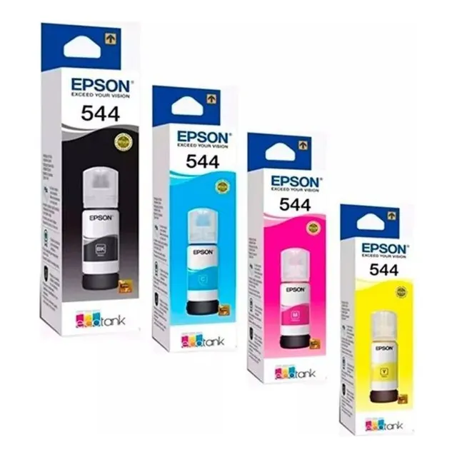 4 Botellas Tinta 544 T544 Epson L1110 L3110 L3150 L5190
