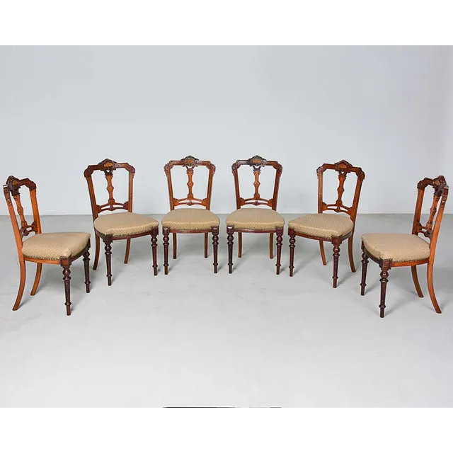 Belissimo Conjunto 6 Cadeira Antiga Ingles Vitoriano