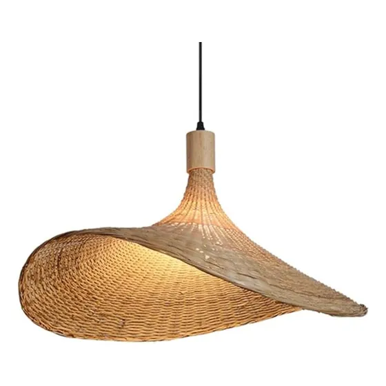 Lampara De Techo Colgante Fibra Natural Beige Diseño Innolux Beige