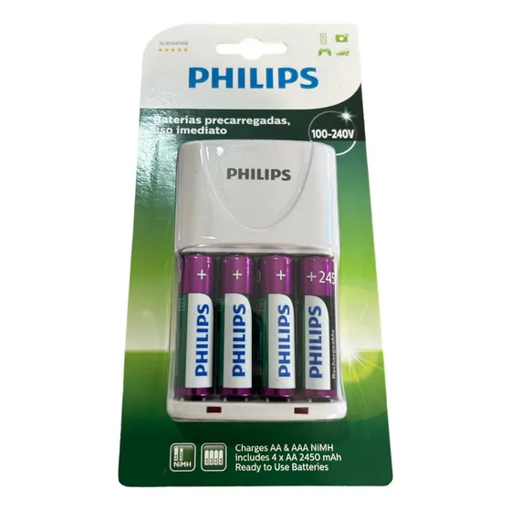 Carregador De Pilha Recarrecavel + 4 Pilhas Xbox Microfone
