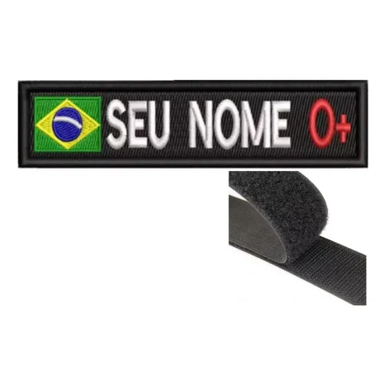 Tarja Fecho De Contato - Bandeira Brasil, Nome E Tipagem Rh