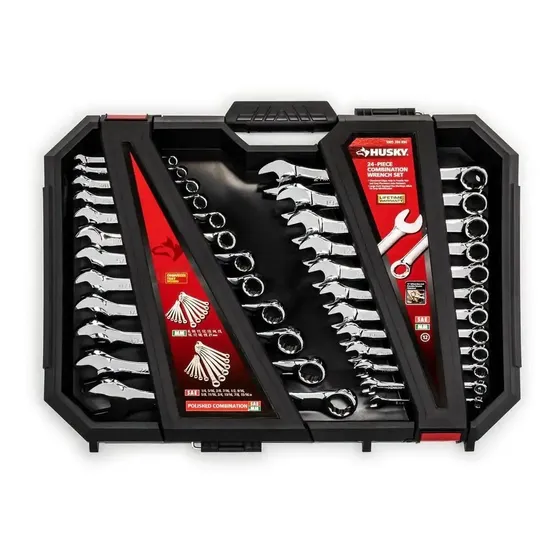 Juego De Llaves Combinacion Husky Sae/mm Modelo Hcw24pcsm-05