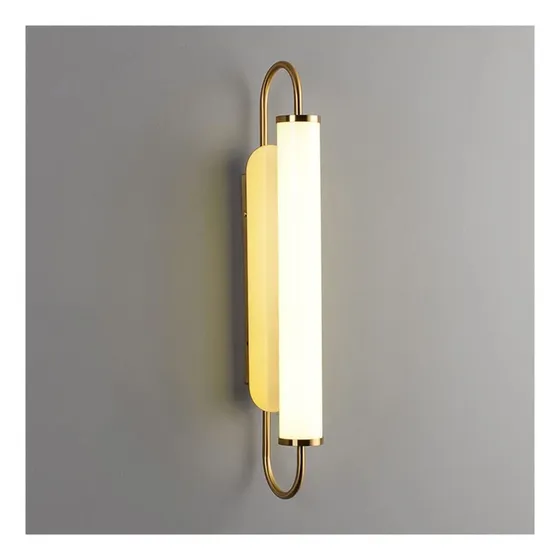 Lampara Pared Tira Larga Led Aplique Moderno Dorado Luz Baño