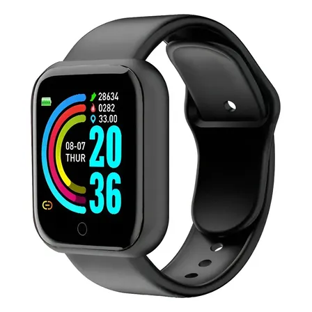 Relógio Inteligente Smartwatch Masculino Feminino D20 Cor Da Pulseira Preto