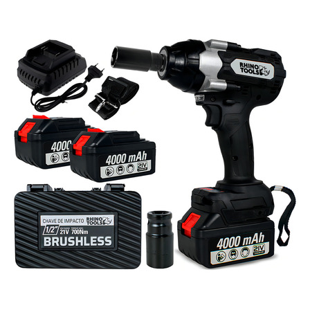 Chave De Impacto 700nm 1/2 Sgt 2 Baterias De 4000mah Brushless Industrial Rhn7000 Rhino Tools Chave De Impacto 700nm 1/2 Sgt 2 Baterias De 4000mah Brushless Industrial Rhn7000 Rhino Tools