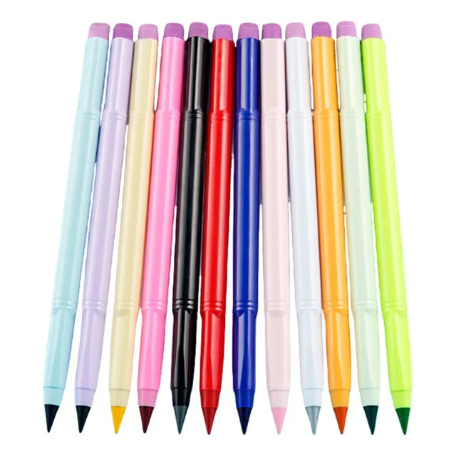 Kit Lápis Infinito 12 Cores Colorir Desenhar Escolar Atacado