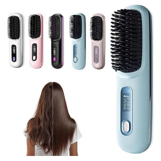 Cepillo De Alisador De Cabello Inalámbrico Portátil, Go Brus Cepillo De Alisador De Cabello Inalámbrico Portátil, Go Brus