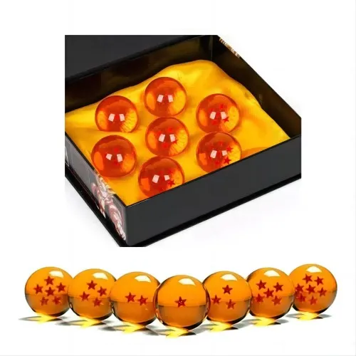 7 Esferas Dragon Ball Con Caja Exhibidor Goku Resina Juguete
