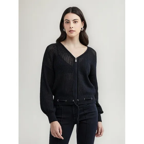Sweater Mujer Bomber Chevignon 799f002 Negro