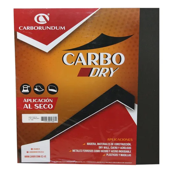Lija En Pliego Carbo Dry, 230mm X 280mm, G-180