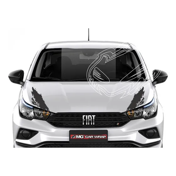 Fiat Cronos Calcos Full Kit Con Capot Gratis! Gris O Negro