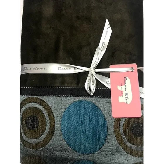 Cubrecama Bed Cover Queen Sabana Ocean Blue 2.3mt  Marron   