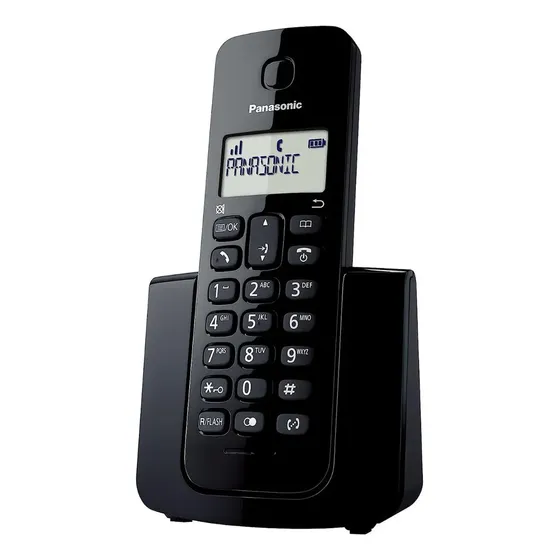 Teléfono Panasonic KX-TGB110LBB inalámbrico - color negro | Cuotas sin interés