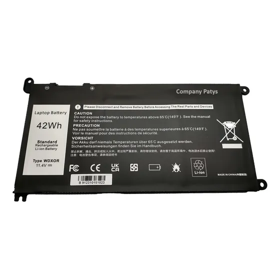 Bateria Digital Preta Para Laptop, Para Dell Wdx0R P58F P61F P66F P69G P74G P75Feg 3500 Mah 2 Horas De Duração